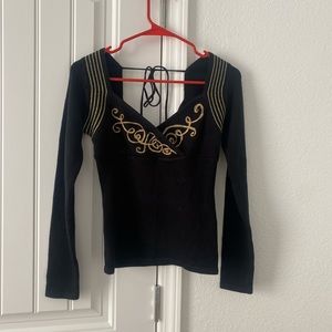 Vintage Knit Embellished Top
